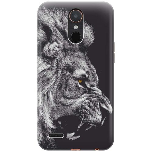 фото Cиликоновый чехол на lg k10 2017 / элджи к10 2017 с принтом "морда льва" gosso