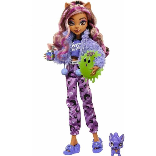 все о клодин Кукла Monster High Клодин Вульф Пижамная Вечеринка Creepover Party Set