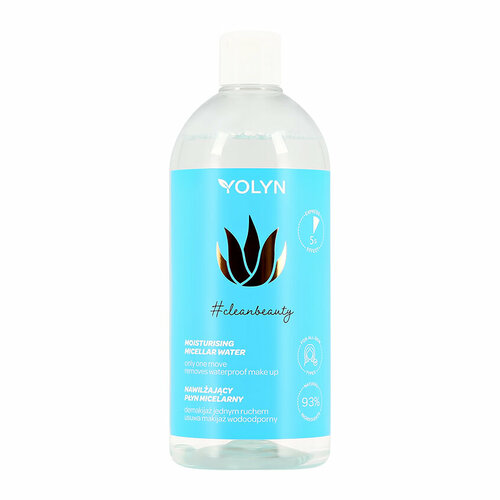 Мицеллярная вода `YOLYN` с гиалуроновой кислотой и экстрактом алоэ вера (увлажняющая) 500 мл
