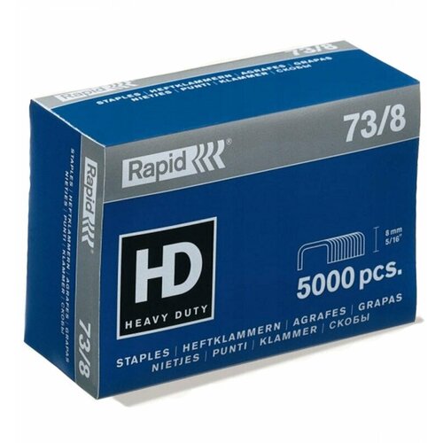 скобы rapid hd 73 8 гальванизированны 5000 штук Скобы Rapid HD, 73/8, гальванизированны, 5000 штук