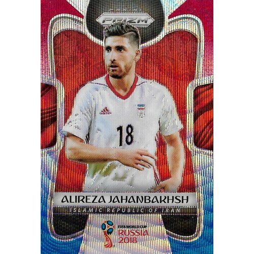 Коллекционная карточка Panini Prizm FIFA World Cup Russia 2018 #111 Alireza Jahanbakhsh - Red Blue Wave S0294