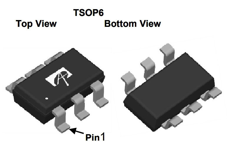 Микросхема AO6405 P-Channel MOSFET 30V 5A TSOP-8