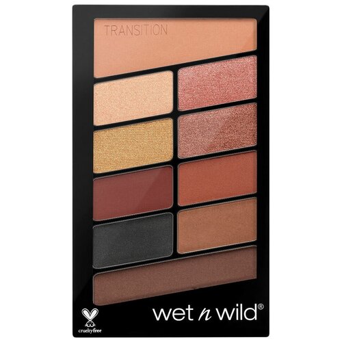 Купить Wet n Wild Палетка теней для век Color Icon 10 Pan Palette, 8 мл, оранжевый/коричневый/черный/красно-коричневый/темно-коричневый/светло-бежевый/золотистый/розовый