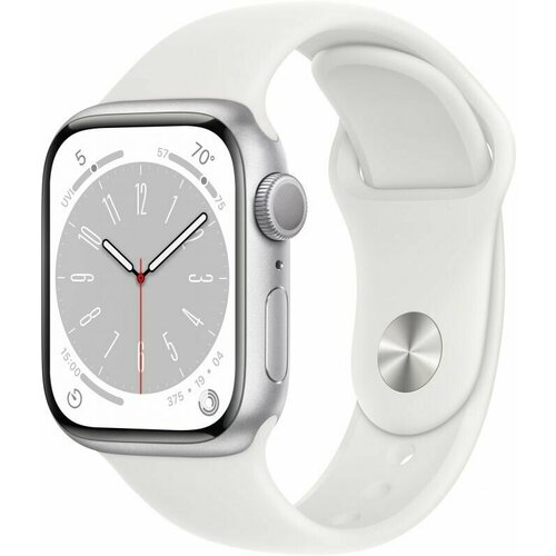 Смарт-часы Apple Watch Series 8 GPS 45mm белый с ремешком SM 4488800₽