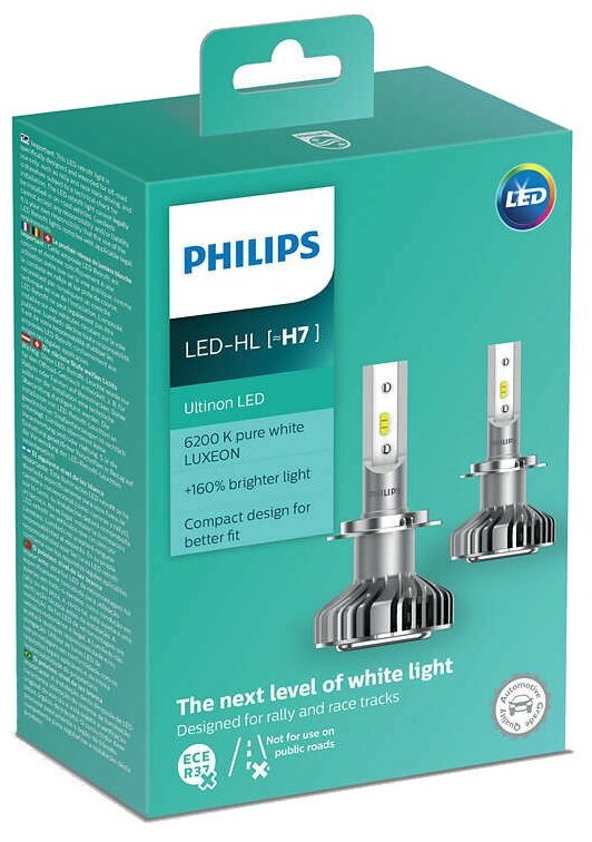 Лампа автомобильная светодиодная Philips Ultinon LED 11972ULWX2 LED-HL [H7] 14W PX26d