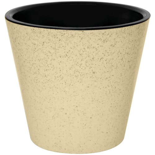 Горшок Pepper D200 мм, 4л с дренажной вставкой (светло-бежевый)