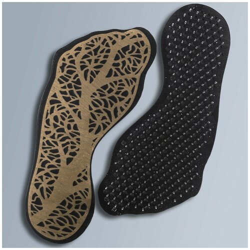 фото Доска для йоги садху с гвоздями в форме стопы дерево - 3033 wood art