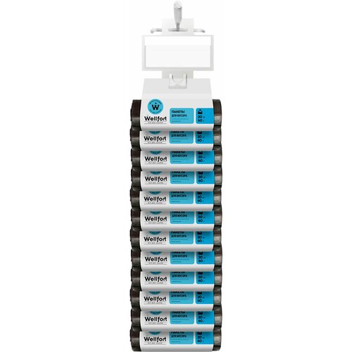 Пакеты для мусора Wellfort ПНД 10мкм 60л 20шт 600₽
