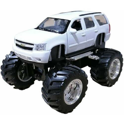 Игрушка модель машины 1:34-39 Chevrolet Tahoe Big Wheel 47002 Welly внедорожник welly hammer h3 big wheel 47001 1 34 10 см черный