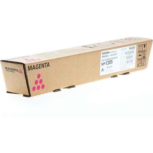 Тонер-картридж Ricoh Aficio MP C305SP/C305SPF, type MPC305E magenta (туба, 83г) ELP Imaging® elp тонер картридж совместимый елп elp mpc3501m mpc3300m mp c3501e m пурпурный туба 370г 15k