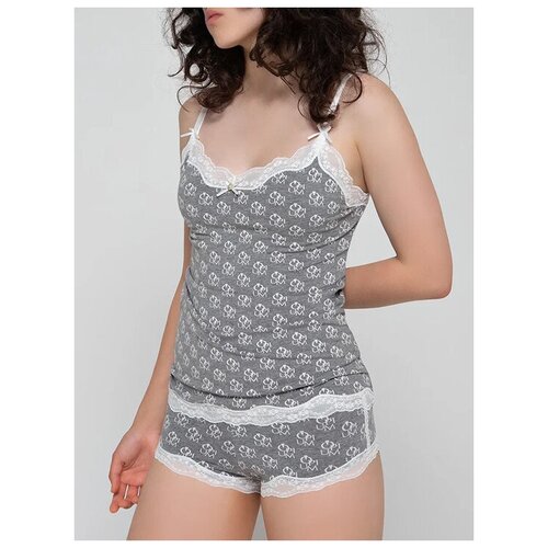 фото Opium комплект m-110/t-117 майка шорты l серый