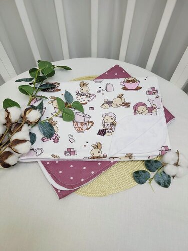 Изображение товара Пеленки непромокаемые "Чаепитие розовое", 2шт