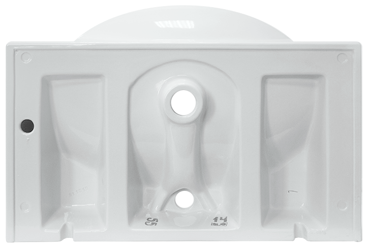 Раковина для ванной Sanita INFINITY 65 с кронштейнами, полотенцедержателем (INF65SLWB01KR) - фотография № 3