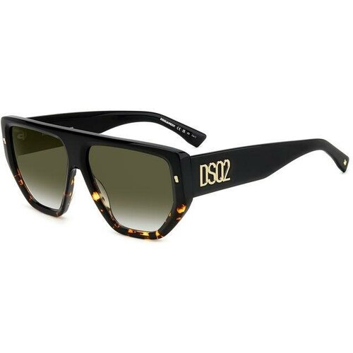 Солнцезащитные очки DSQUARED2, прямоугольные, для мужчин, коричневый