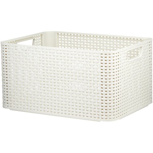 CURVER корзина Rattan Style Box L 23x44x33см кремовый