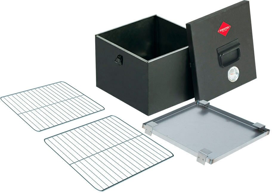 фото Коптильня стационарная Forester с термометром и решетками для копчения 30х30х20 см 335 л