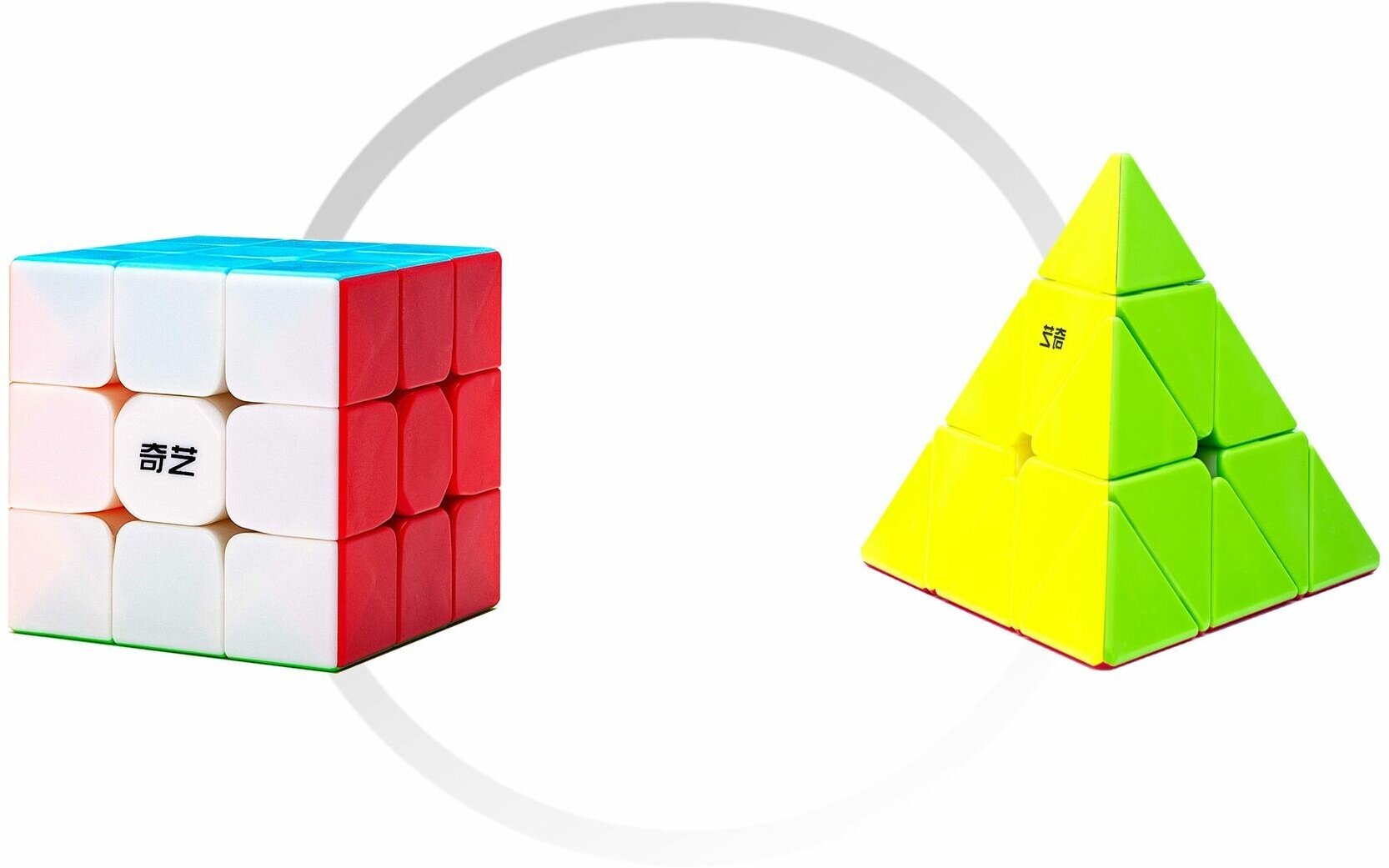 Комплект кубик Рубика для новичка QiYi (MofangGe) Warrior S 3x3x3 + пирамидка QiMing S2, color