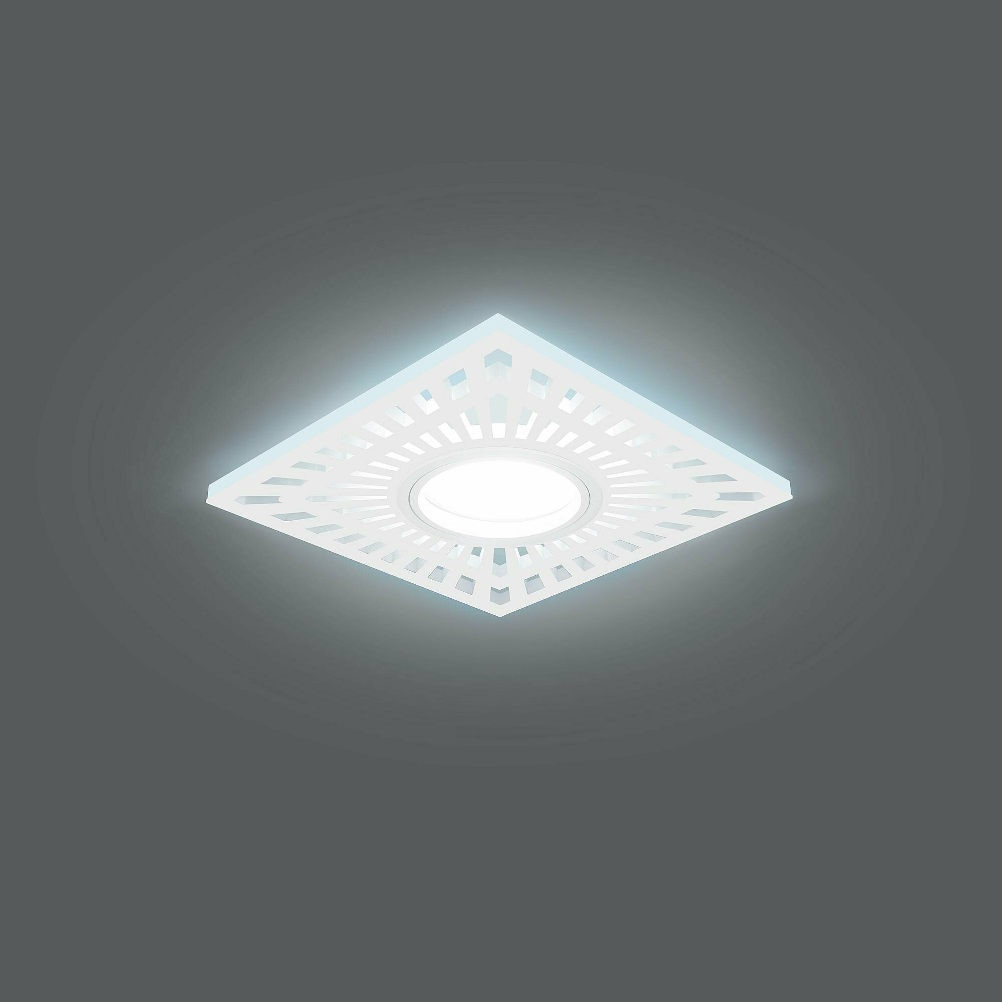Светильник, Квадрат, Белый, Gu5.3, 3W, LED 4000K Gauss Backlight BL128 - фотография № 7