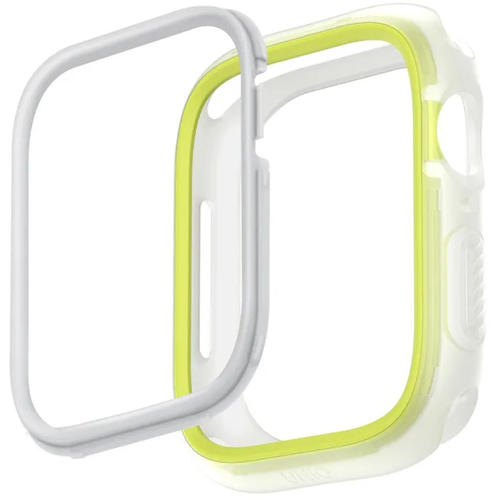 Чехол Uniq Moduo interchangable case для Apple Watch 4/5/6/SE/7/8 40/41 мм, цвет Лимонный/белый чехол uniq moduo interchangable case для apple watch 4 5 6 se 7 8 40 45 мм цвет лимонный белый