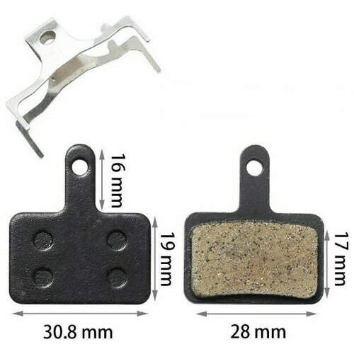 фото Тормозные колодки под shimano b01s для дисковых тормозов с пружинкой на блистере lebycle