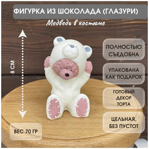 Шоколадная фигурка мишка в комбинезоне