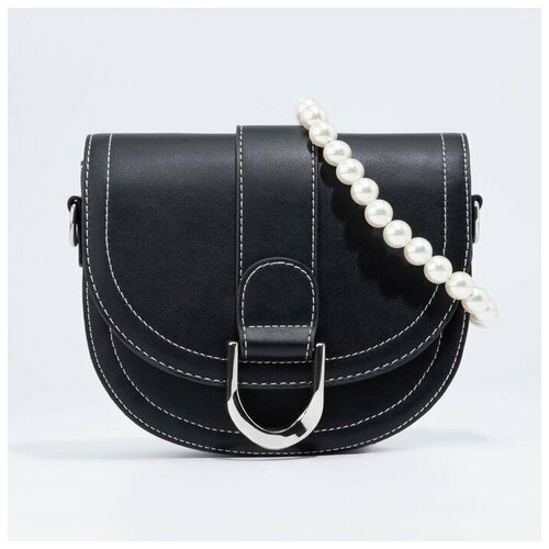 фото Мессенджер, отдел на клапане, длинный ремень, цвет чёрный gorodok