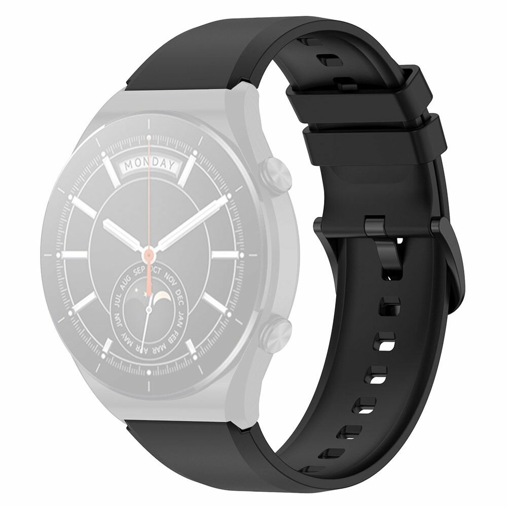 Силиконовый ремешок 22 мм для Xiaomi Watch S1 - черный