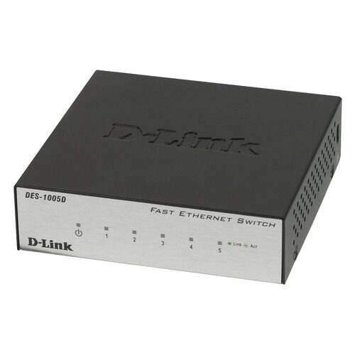 Коммутатор D-Link DES-1005D/O2B, неуправляемый