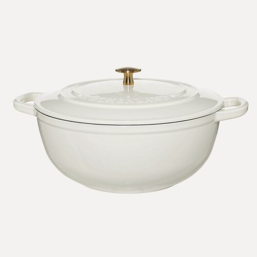 Изображение товара Казан, 27 см, 4,5 л, с крышкой, молочный, Light kitchen, Kuchenland, чугун