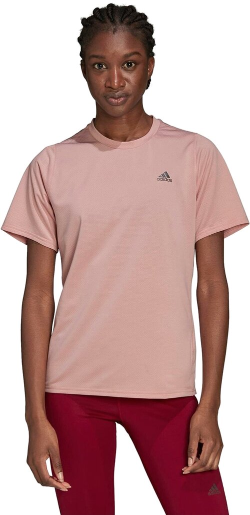 Футболка adidas, размер S INT, розовый, фиолетовый