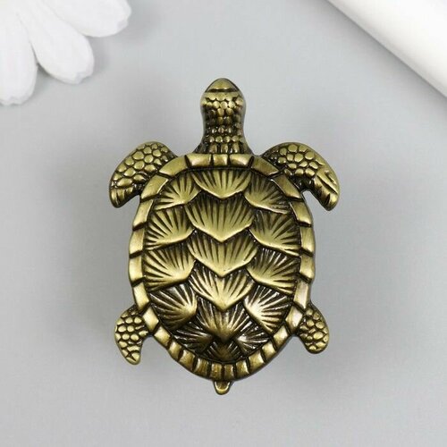 Ручка для шкатулки металл Черепаха бронза 61х44 см 1 шт 1564₽