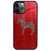 Чехол Timber&Cases для Apple iPhone 12/12 Pro, TPU, WILD collection - Зебра (Красный Кото - Клен птичий глаз) - изображение
