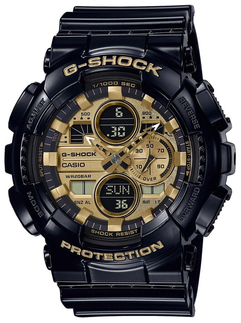 Наручные часы CASIO G-Shock GA-140GB-1A1, золотой, черный