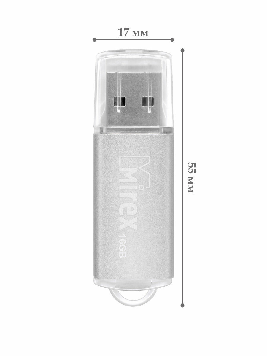 USB Флеш-накопитель MIREX UNIT SILVER 16GB