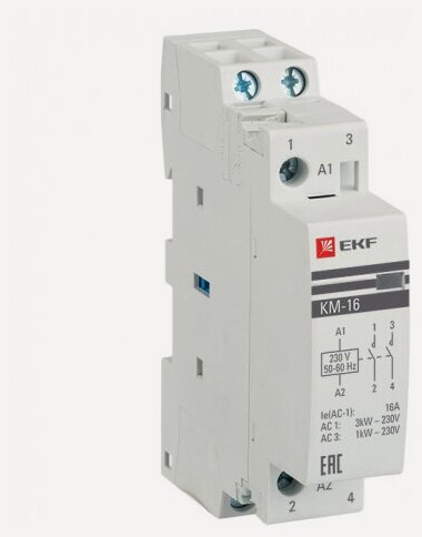 Изображение товара Контактор модульный Ekf КМ 16А 2NО (1 мод.), km-1-16-20