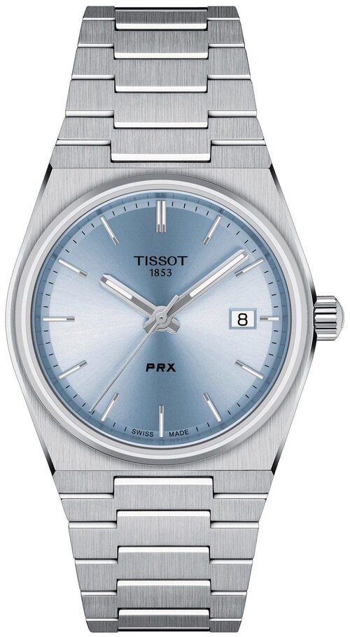 Наручные часы TISSOT T-Classic, серебряный, голубой