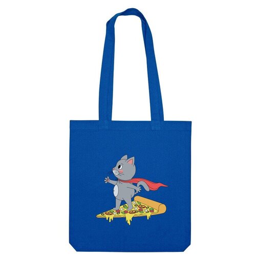 Сумка шоппер Us Basic, синий сумка кот супергерой бежевый