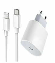 Сетевое зарядное устройство 14 Pro Max для айфона 20W / iPhone / iPad / AirPods / Адаптер + кабель Type-C-Ligtning / Быстрая зарядка 20Вт