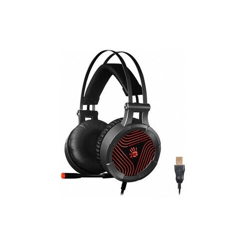 Наушники с микрофоном A4Tech Bloody G530 черныйсерый 18м мониторные оголовье G530 GREY USB 403200₽