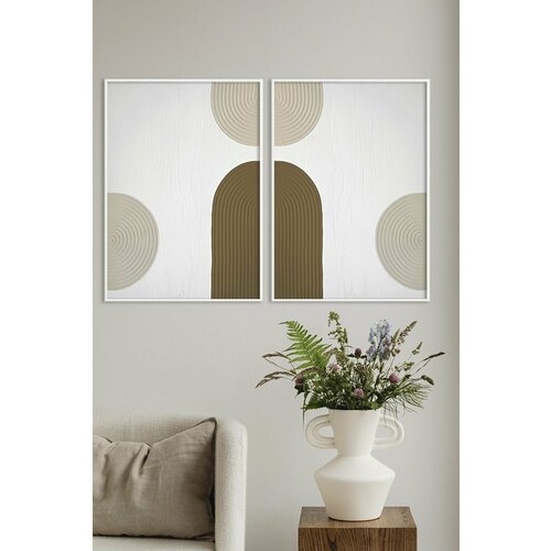 Набор из двух объемных картин для интерьера DECORMARKT Пара #4, в рамках, 50х70 см