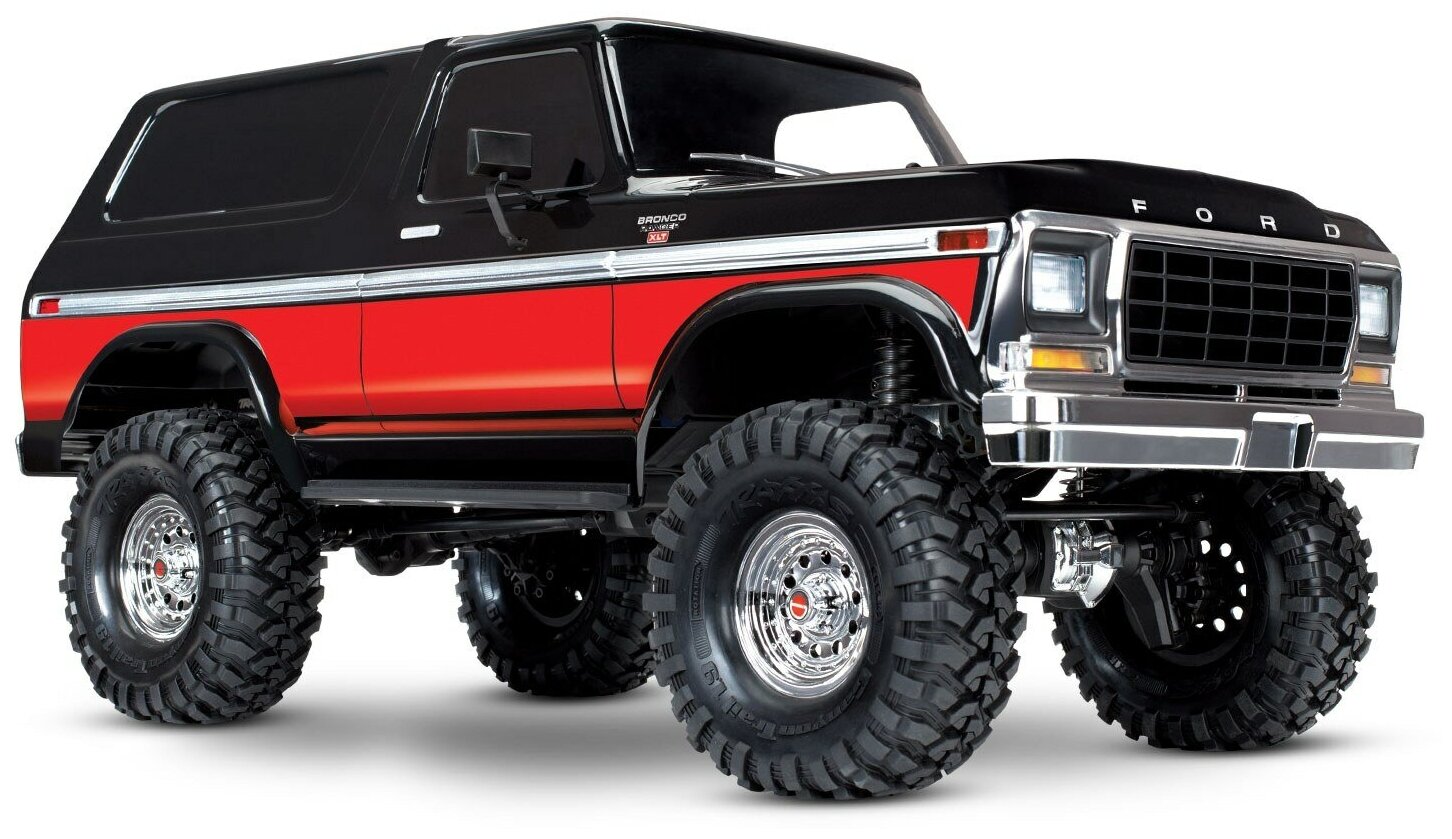 Внедорожник Traxxas Ford Bronco XLT Ranger TRA82046-4, 1:10, 58.6 см, черный/красный