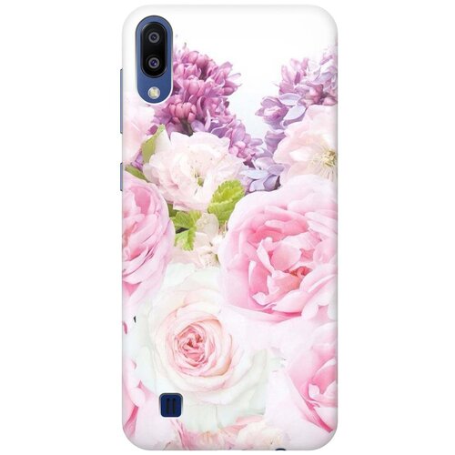 фото Gosso ультратонкий силиконовый чехол-накладка для samsung galaxy m10 с принтом "розовый букет"