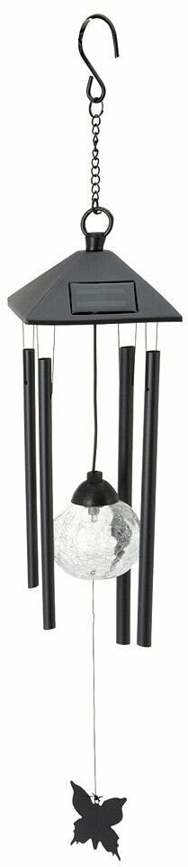 Садовый светильник - музыка ветра ночной мотылек, RGB LED-огонь, 74 см, аккумуляторная батарея, IP44, Koopman International DT3000120