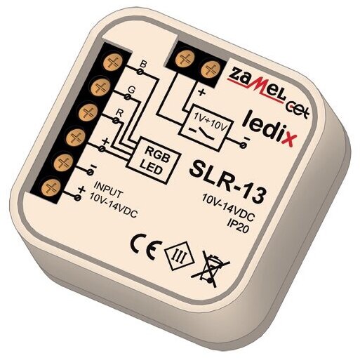 Zamel Контроллер RGB управление импульсными переключателями 1-10V (диммируемый) в монт. коробку