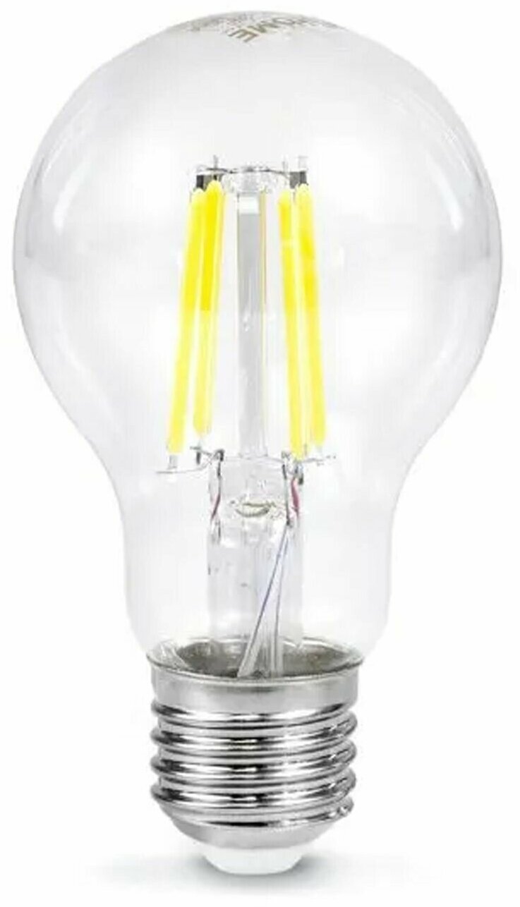 Светодиодная LED лампа нитевидная IN HOME A60 E27(е27) 9W (Вт) 4000K 810lm 107x60 220V filament прозрачная 4690612008073 - фотография № 6