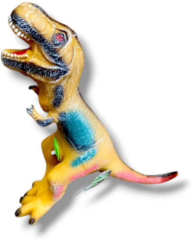 Игровая фигурка Динозавр тираннозавр желтый со звуком 30 см