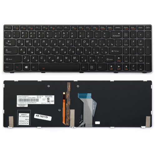 Клавиатура для ноутбука Lenovo Y580 Series Черная с рамкой с подсветкой 25-207343 25207343 T4B8-RU NSK-B55BC 0R 411000₽