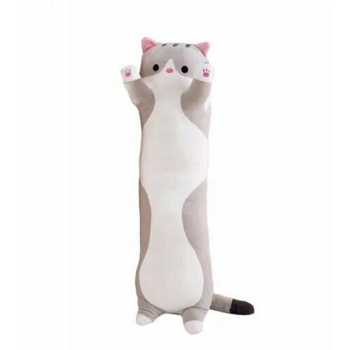 Мягкая игрушка кошка серый Long Cat/кот батон/длинный кот 120 см MUSADIK TOY