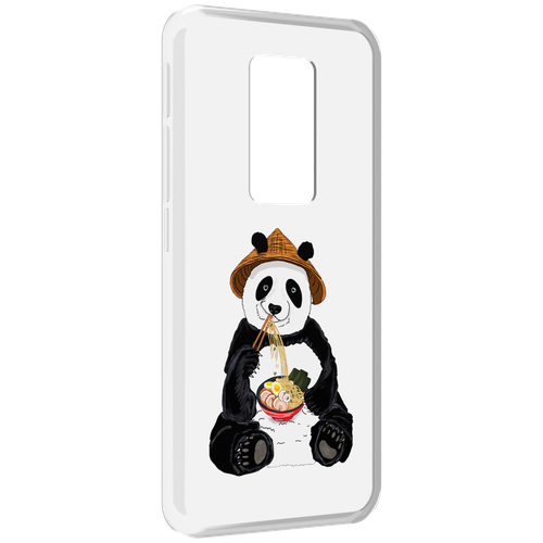 Чехол MyPads панда-любит-лапшу для Motorola Defy 2021 задняя-панель-накладка-бампер