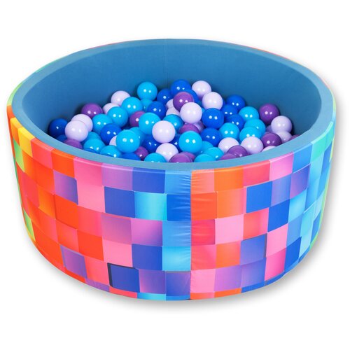 фото Сухой игровой бассейн “индиго” 40см. с 200 шарами в комплекте: синий, голубой, лавандовый, фиолетовый hotenok